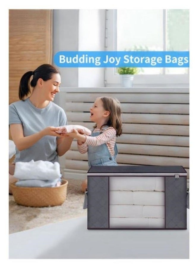 MIXDE 6-Piece Clothes Storage Bags, Foldable Blanket Storage Bags, Closet Organizers Storage Containers Storage Bins for Bedroom  - Image 2