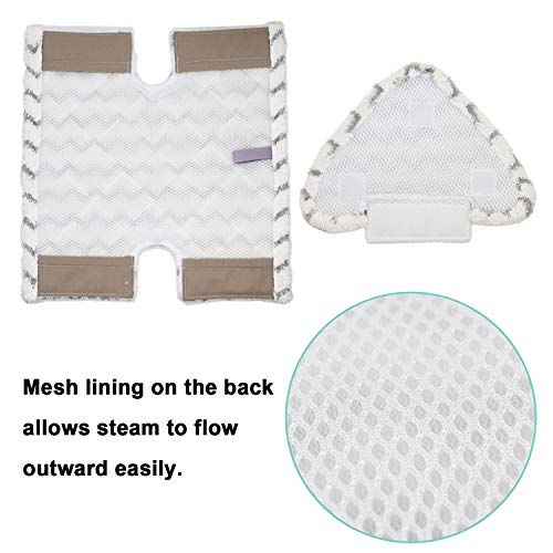 Extolife 3 Pack Touch-Free Steam Mop Pads + 3 Pack Triangle Dirt Grip Washable Pads Kit for Shark Lift-Away Pro & Genius Steam Pocket Mop System S3973 S3973D S5002 S5003 S6001 S6002 S6003 Part P184WQ & P182W - Image 4