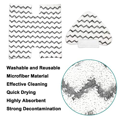 Extolife 3 Pack Touch-Free Steam Mop Pads + 3 Pack Triangle Dirt Grip Washable Pads Kit for Shark Lift-Away Pro & Genius Steam Pocket Mop System S3973 S3973D S5002 S5003 S6001 S6002 S6003 Part P184WQ & P182W - Image 3
