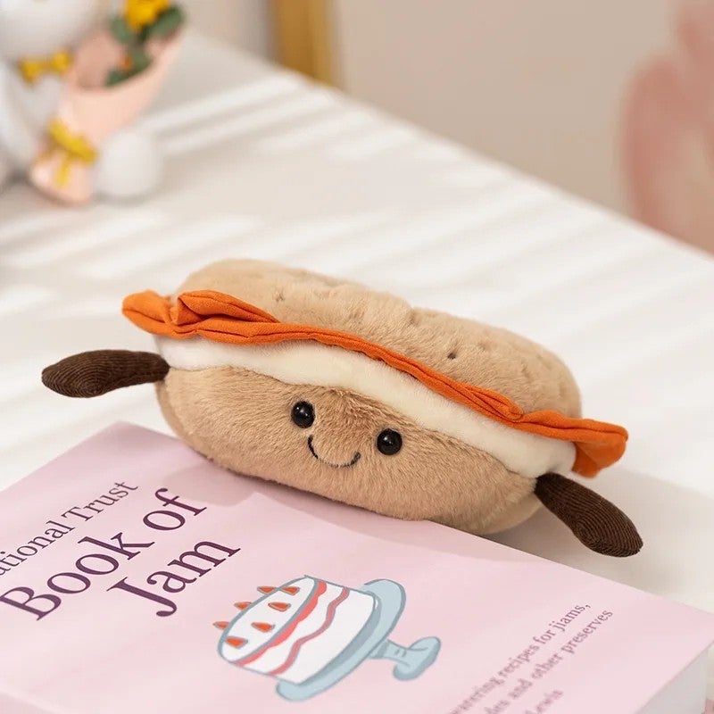 Y&D Fun Hand-Held Plush Doll Bouquet – Includes Penguin in Bathrobe, Barcelona Bear & Heart-Shaped Confession Dog | Adorable Stuffed Animal Toys for Gifts - Image 1