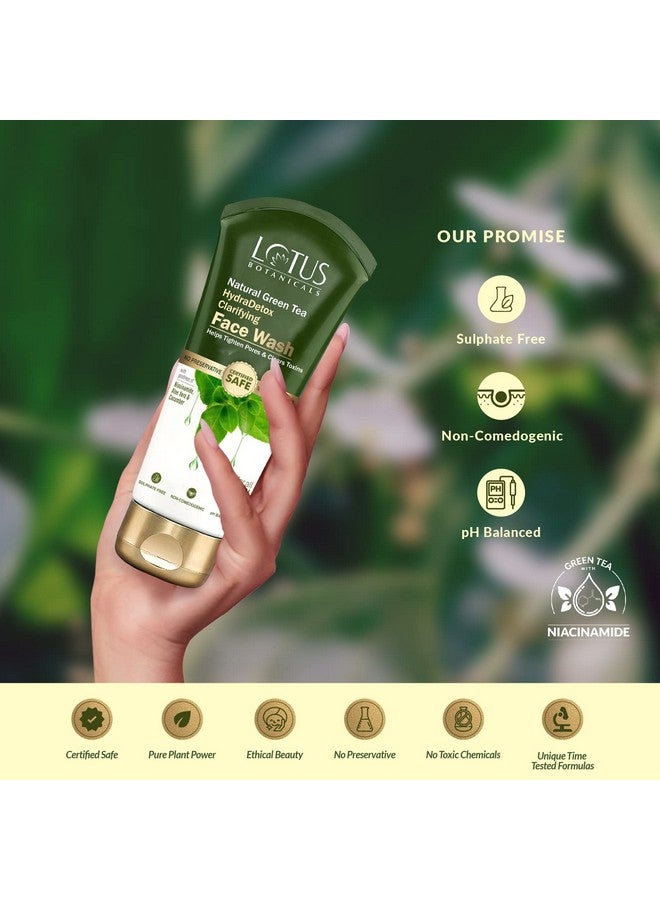 LOTUS BOTANICALS Natural Green Tea Hydradetox Clarifying Face Wash Gel With Niacinamide|Boosts Glow & Brightens Skin|Fights Acne|Tightens Pores & Clears Toxins|Preservative Free|For All Skin Type|100G  - Image 5