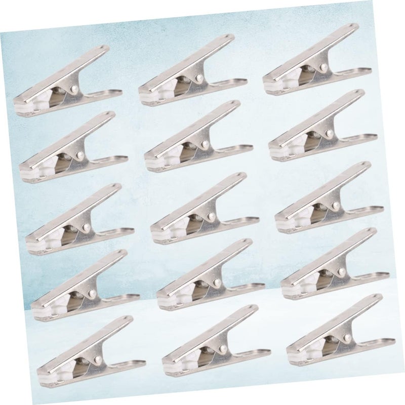 TIDTALEO 24 Pcs Stainless Steel Clothes Drying Clothes Peg Clothes Hanging Clips Metal Laundry Pegs Home Hanger Clips Bed Sheet Clips Pin Cloth Clip Organizer Chip Clothing Silver - Image 5