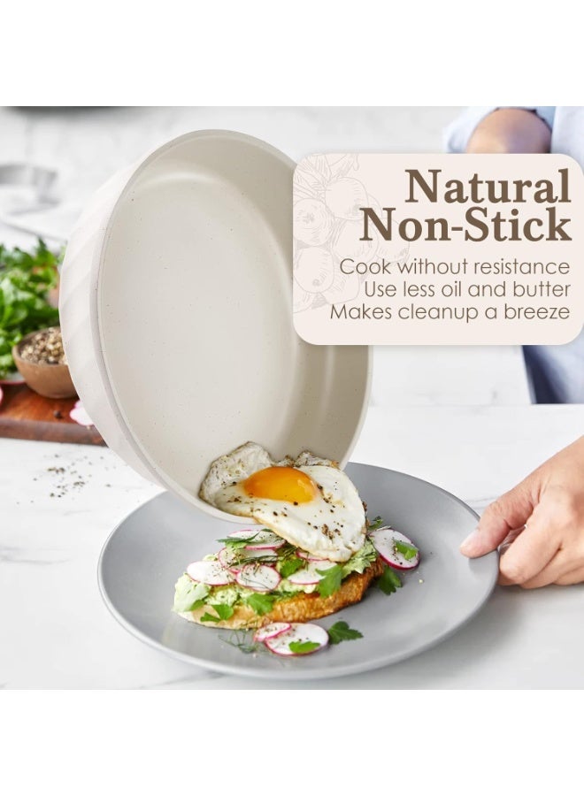 Caannasweis Nonstick Granite Frying Pan Skillet,20cm/24cm/28cm Non Stick Omelette Frying Pans With Lids, Omelet Egg Pan, Stone Cookware Chef's Pan,Bakelite Handle Compatible With Hot Plate, Halogen, Ceramic And Gas Stovetops Induction Compatible, PFOA Free，Dishwasher Safe - Image 4