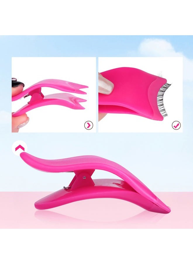 JIMIRE False Eyelashes Applicator Tool Lashes Clip for Beginners Easy to Apply Eyelashes Daily Use Buddy Tool Pinzas para Pestañas (Plum) - Image 5