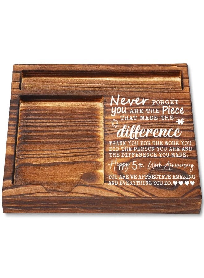 CWGOTC 5th Work Anniversary Gifts for Employee Coworker, Appreciation Desk Decor Note Holder, 5 Year Work Anniversary Decor Gifts for Office Desk, Self-Stick Note Pad Holder for Him Her YCB77 - Image 1