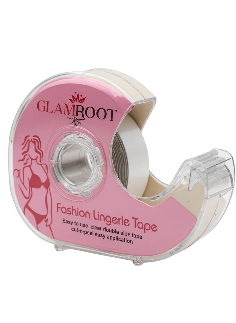 Glamroot Double Sided Disposable Fashion Clear Tape for Clothes Lingerie With Dispenser - Image 1
