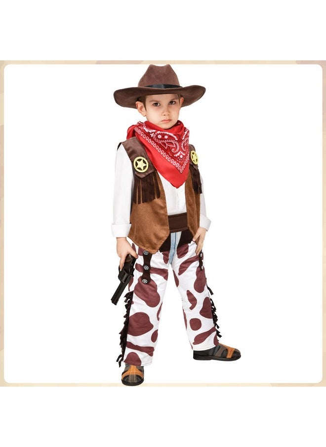 Kids Cowboy Costume Boys Halloween Dress Up Cosplay Set Birthday Party Role Play Western Pants Outfit Hat Accessories - pzsku/Z6FA1160855FF4690CDD5Z/45/_/1734347950/d121aee0-edb7-4992-876c-3967fa5855e5