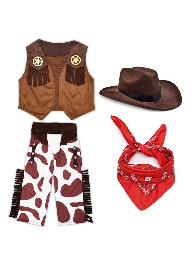 Kids Cowboy Costume Boys Halloween Dress Up Cosplay Set Birthday Party Role Play Western Pants Outfit Hat Accessories - pzsku/Z6FA1160855FF4690CDD5Z/45/_/1734347956/a7871626-505a-4110-93ac-f120ba4af7af