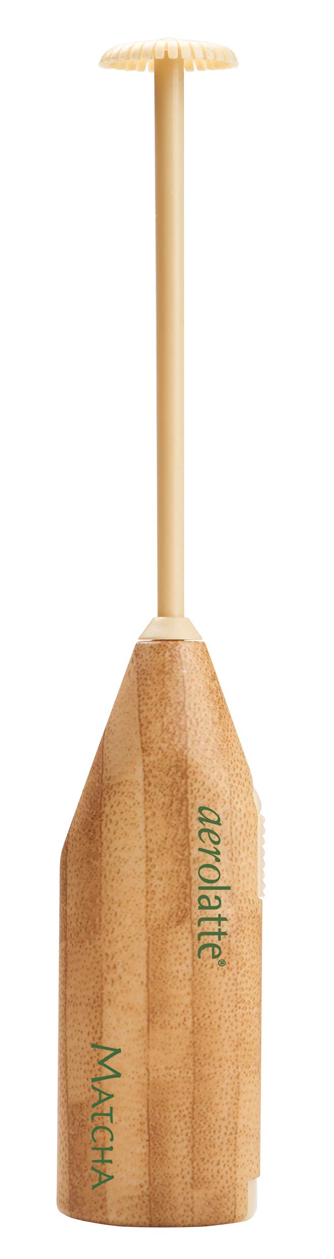 Aerolatte Tea and Milk Frother, for A Smooth Matcha Latte, (8.25 Inches, Bamboo, Beige) - Image 1