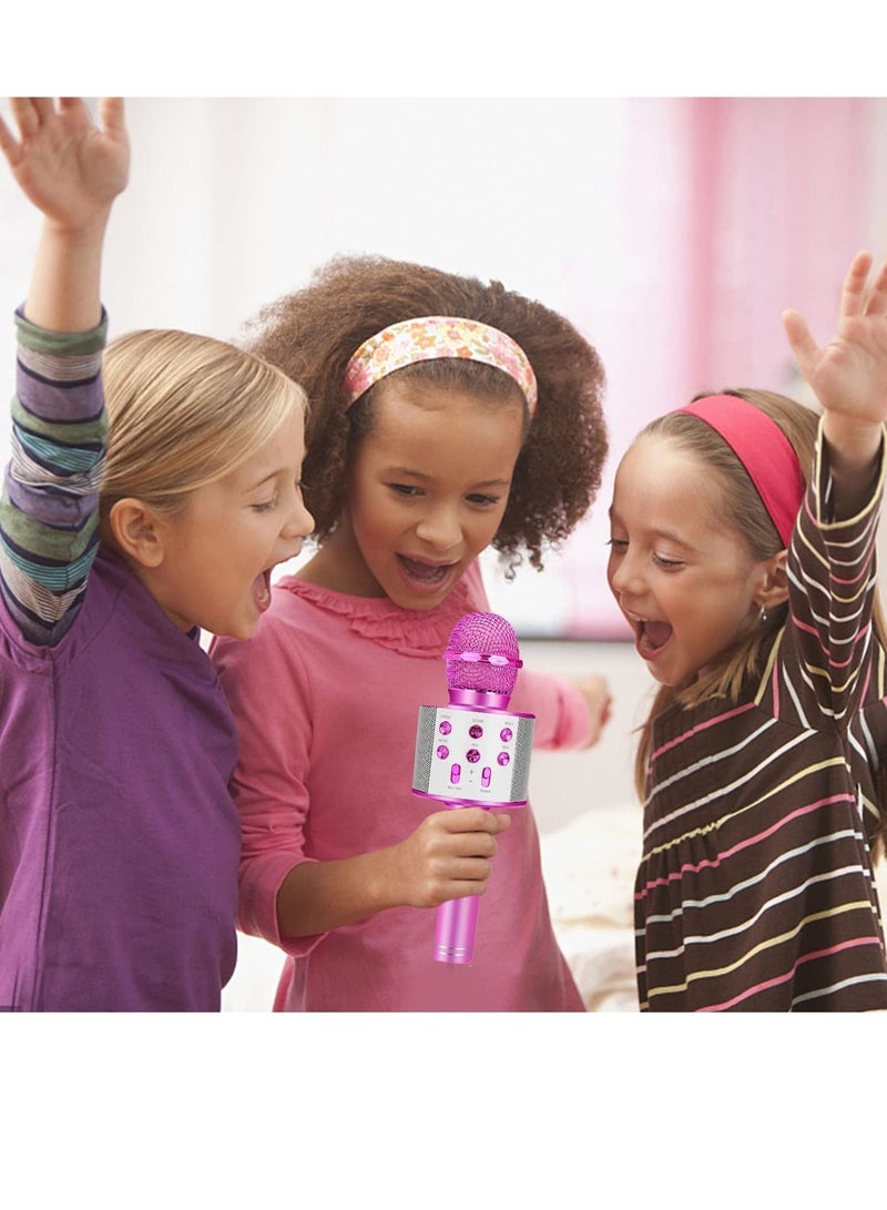 Bluetooth Karaoke Microphone Wireless,Portable Singing Microphone for Kids Adults,Karaoke Machine for Kids Toys,Birthday Gifts Ideas for 3 4 5 6 7 8 9 10 11 12 Year Old - Image 2