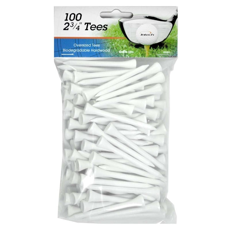 Intech 2 3/4"" Golf Tees 100 Pack (White) - Image 1