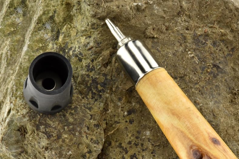 SE 3 Piece 55" Detachable Pine Wood Walking/Hiking Stick with Metal Tip, Reinforced Rubber Tip, and Water-Resistant Travel Pouch - Portable and Durable for Outdoor Adventures - Image 2