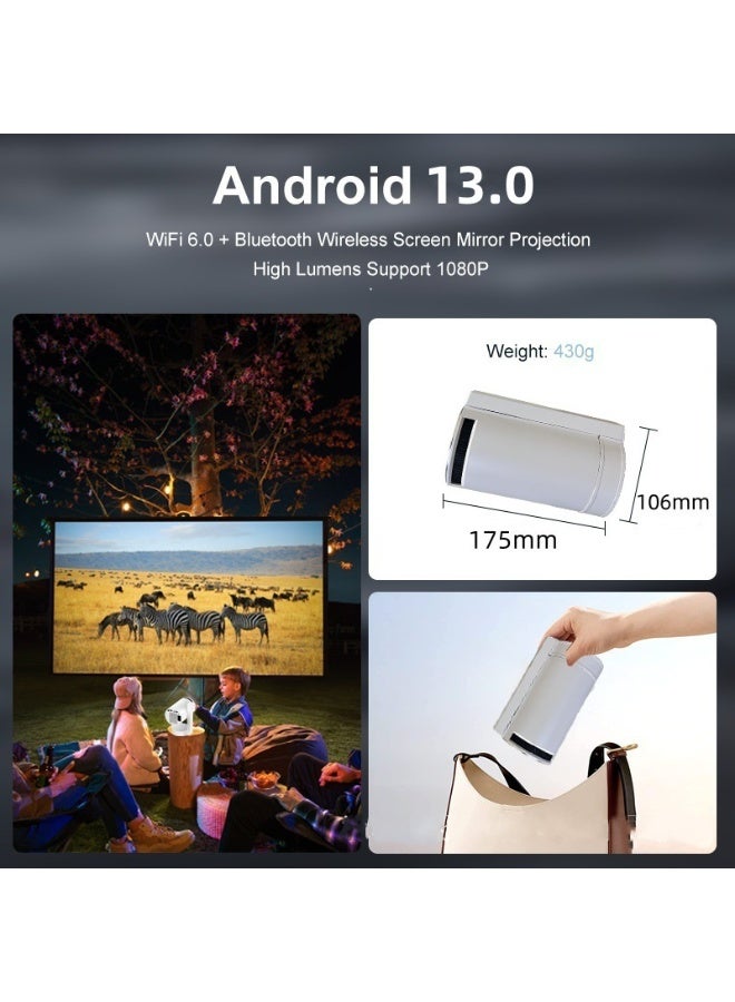 YT Z11 Mini Projector 8K Hard Decoding Supprot, 5G WIFI6 Android13, Smart Portable Projector Auto Horizontal Correction 270°Rotatable Home Theater Full HD For Indoor Outdoor Compatible - Image 4