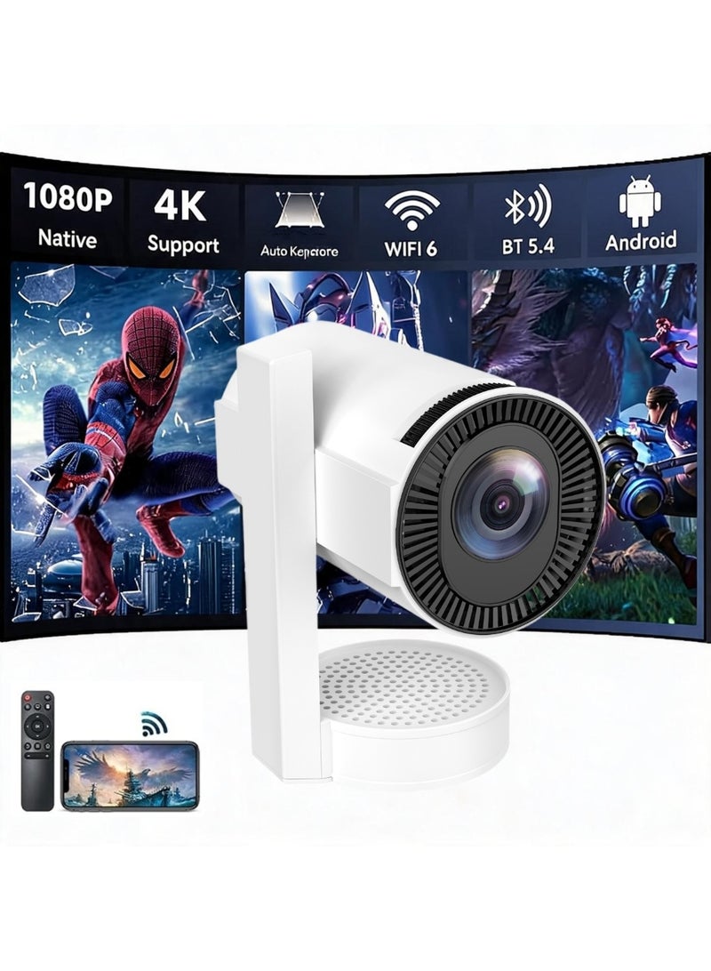YT Z11 Mini Projector 8K Hard Decoding Supprot, 5G WIFI6 Android13, Smart Portable Projector Auto Horizontal Correction 270°Rotatable Home Theater Full HD For Indoor Outdoor Compatible - Image 1