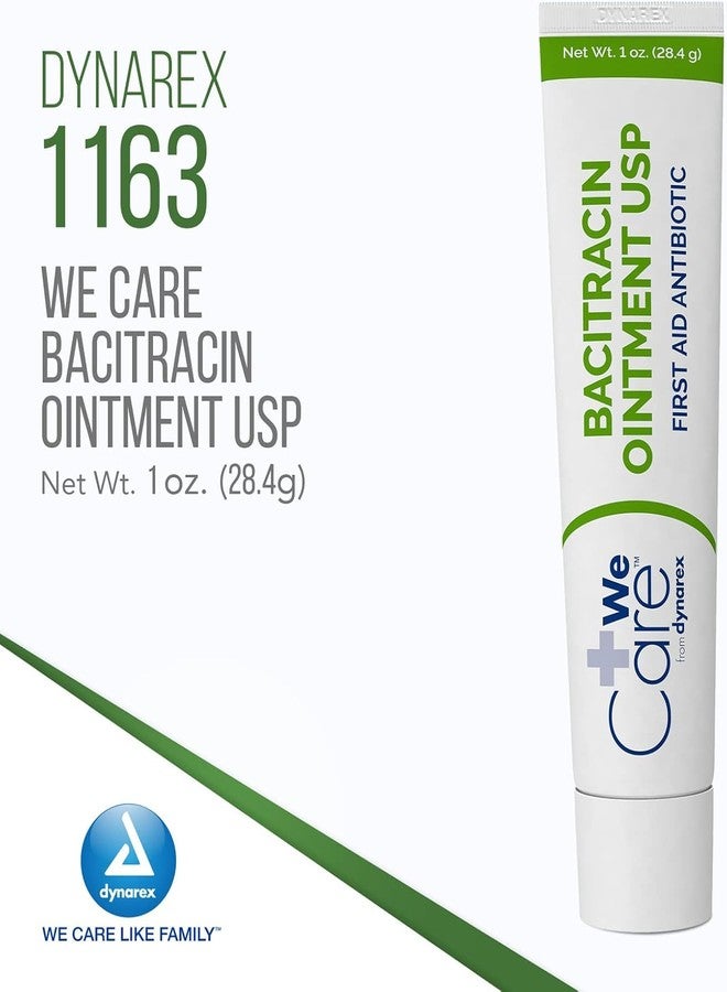 Dynarex Bacitracin Topical Ointment USP - First Response Wound Care Supplies for Minor Cuts, Scrapes & Burns - Helps Keep Wounds Clean - 2 Count, 1 oz. Tubes - Image 3