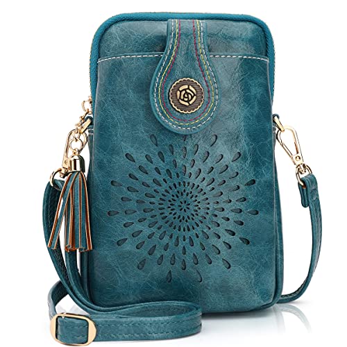APHISON Small Crossbody Bags for Women, Lightweight Vegan Leather Cell Phone Purse, Cute Purses with Tassels - Image 1