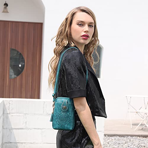 APHISON Small Crossbody Bags for Women, Lightweight Vegan Leather Cell Phone Purse, Cute Purses with Tassels - Image 2