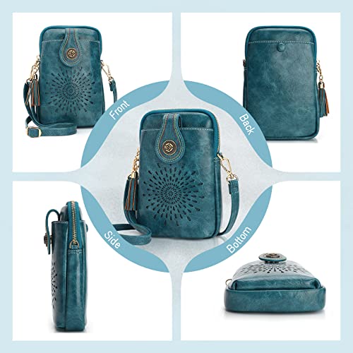 APHISON Small Crossbody Bags for Women, Lightweight Vegan Leather Cell Phone Purse, Cute Purses with Tassels - Image 3