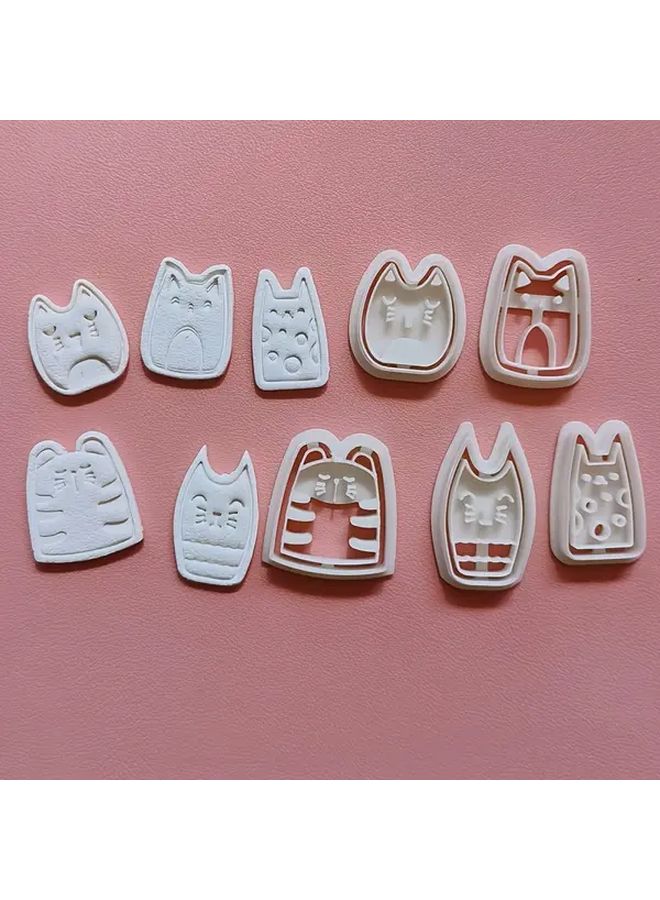 Polymer Clay Cat Cutters Mold Set 3 Shapes For DIY Jewelry Resin Crafts - Image 1