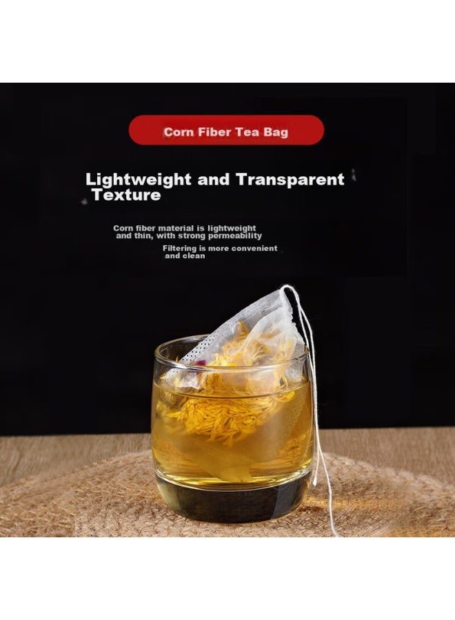 Miao Xinsi Miaox I Tea Filter Bags, Corn Fiber Tea Strainer Bags, Disposable Folded Tea Bags, 120 Pieces, 9*9cm  - Image 3