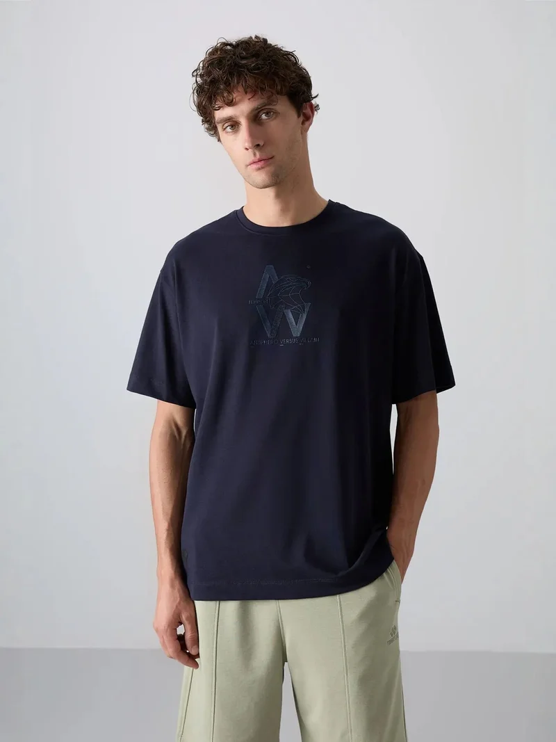 TOMMYLIFE TOMMY Oversized Logo Crew Neck T-Shirt