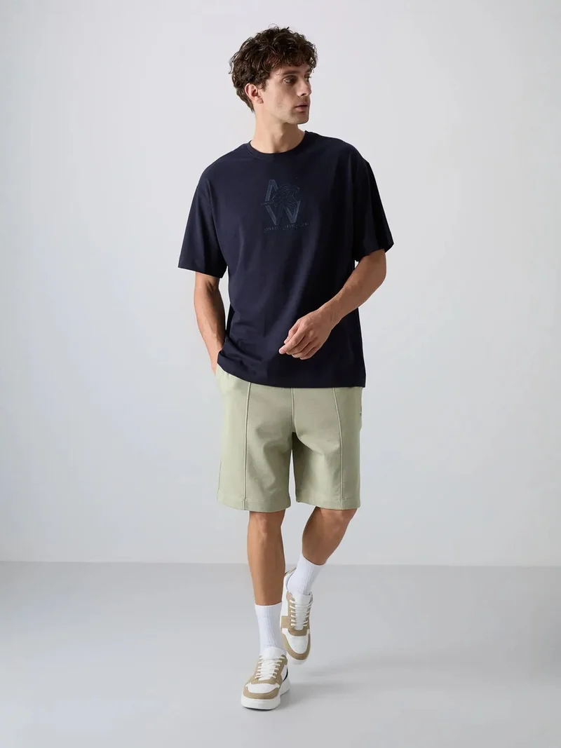 TOMMYLIFE TOMMY Oversized Logo Crew Neck T-Shirt