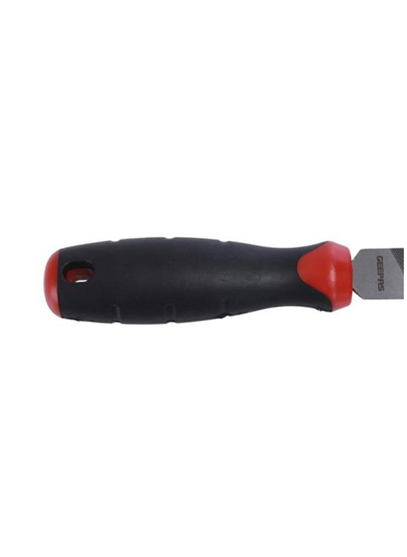 GEEPAS - Geepas 8" Half Round File | High-Quality Steel | Ergonomic Rubber Handle | Ideal for Wood, Metal, and Plastic | Model GT59060 - Image 1