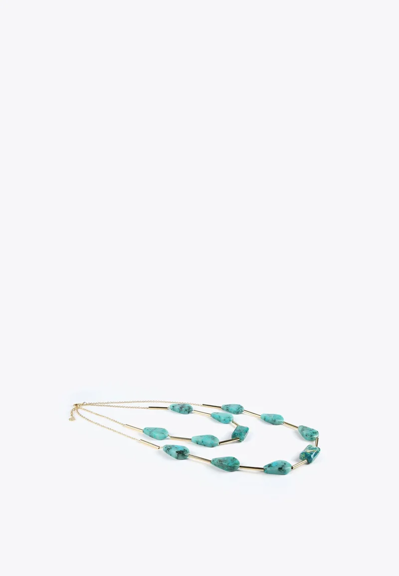 Lola Casademunt Turquoise Double-Chain Necklace