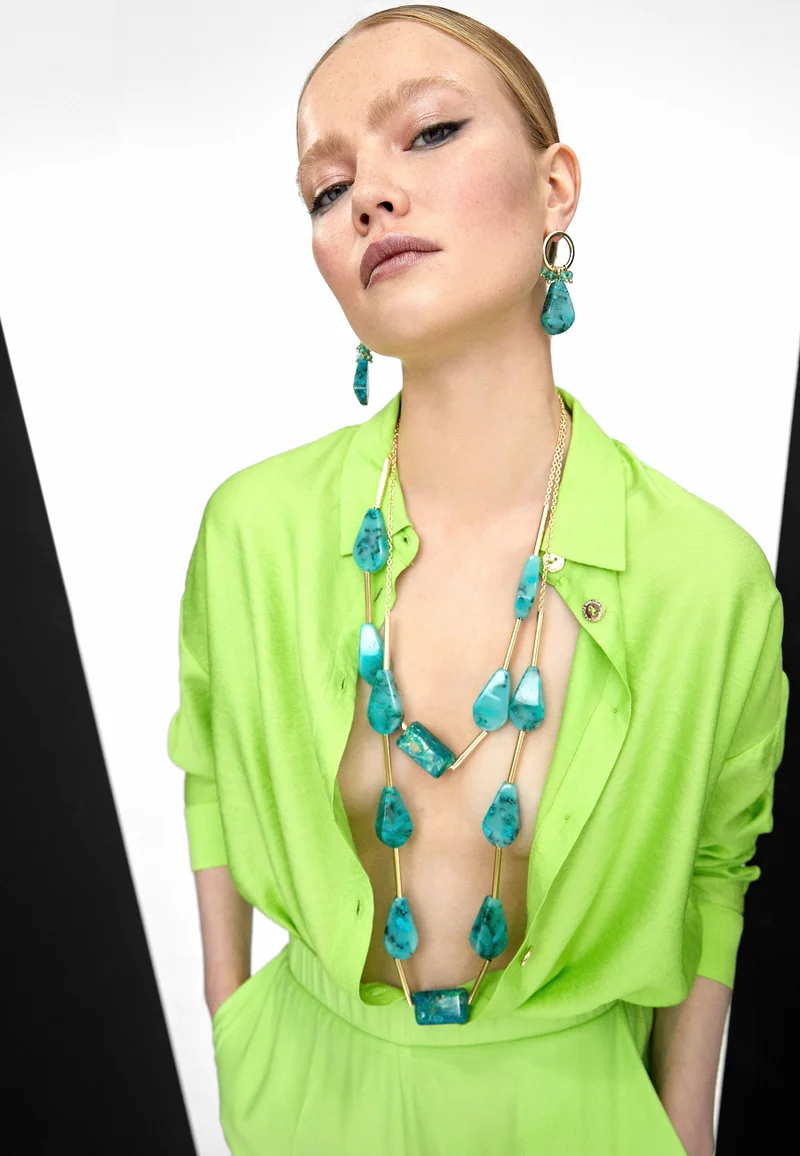 Lola Casademunt Turquoise Double-Chain Necklace
