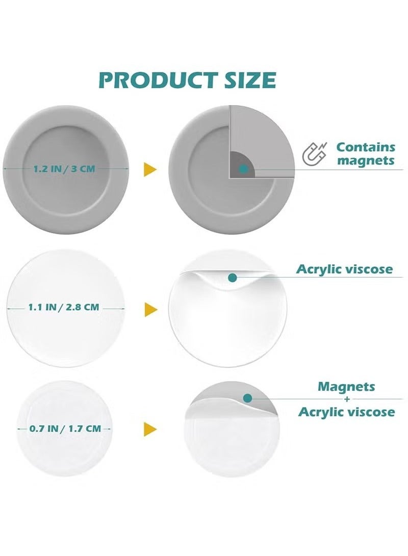 Unewshi 8 Pack Magnetic Remote Control Holder Wall Mount Holders Hole-Free Phone Charging Organizer Storage Containers For Home Office School Supply Storage - strong magnet securely hold (Grey) - Image 4