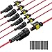 Lesnlok 1 Pin Connector Waterproof16 AWG 1 Wire Connector Automotive Electrical Connector with Heat Shrink Tubing Automotive Truck Marine Wire Connection 6 Sets 16 AWG1 Pin 6 - Image 2