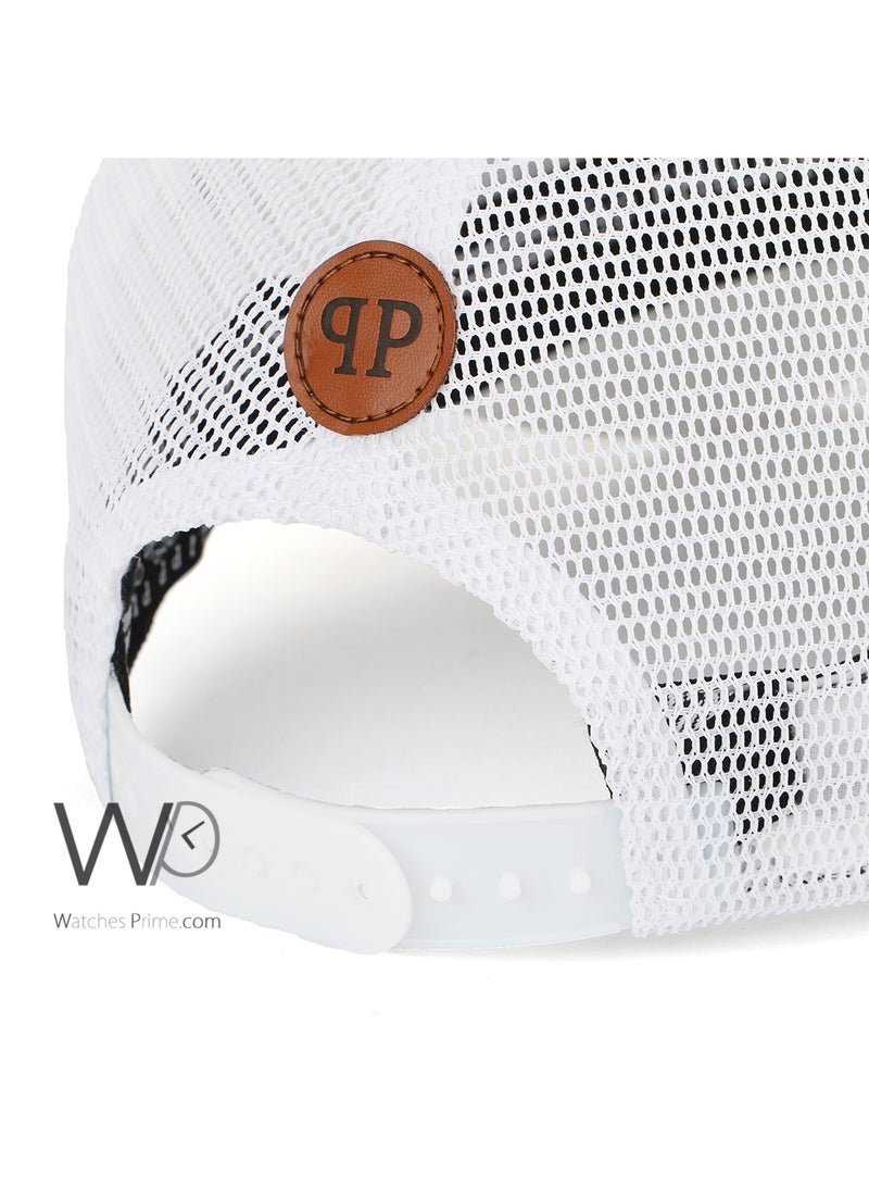 PHILIPP PLEIN Philipp Plein PP Trucker Mesh Cap Off white Color Cotton Hat For Men  - Image 3
