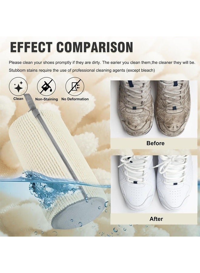Hihonor Shoe Cleaning Bag, Shoe Washing Bag for Washing Machine and Dryer, Sneaker Washing Bag for 360° Cleaning White Shoes, Reusable, Suitable for Most Shoes and Sizes (Beige, 1 PCS)  - Image 2