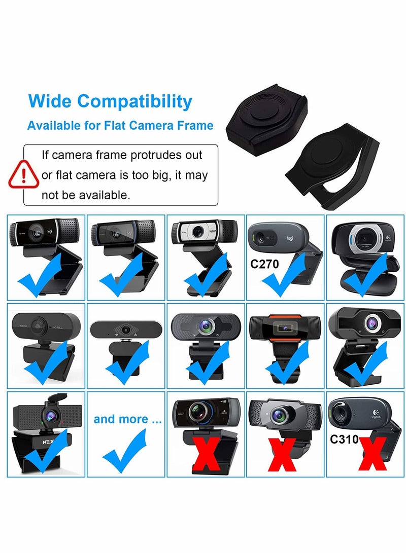 4 Pack Webcam Cover, Thin Web Camera Lens Cover Privacy Shutter Cap Hood with Strong Adhesive, Cam Covers, for Logitech HD Pro Stream Webcam, C270/C615/C920/C930e/C922X and Others - Image 4