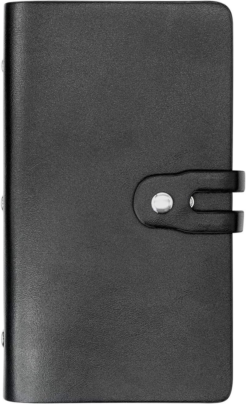 إكسفور حامل بطاقات الائتمان، منظم بطاقات العمل، واقي بطاقات الائتمان مع 96 فتحة للبطاقات، حامل بطاقات العمل مانع لتقنية تحديد الهوية بموجات الراديو لإدارة بطاقاتك المختلفة لمنع الضياع أو التلف (أسود) - Image 1