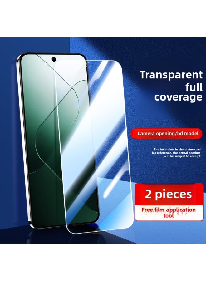 Tempered Film For Xiaomi 14 For Xiaomi 14Pro Mobile Phone Film Full Screen Coverage Anti-Blue Light Redm For Xiaomi-Colour:Full Screen Standard Version [imported Explosion-proof Glass ★ Nano Anti-fingerprint] Ultra-clear 2 Pieces ★ Free Artifact + Lens Film + Rear Film-Size:For Xiaomi 14 Pro  - Image 1