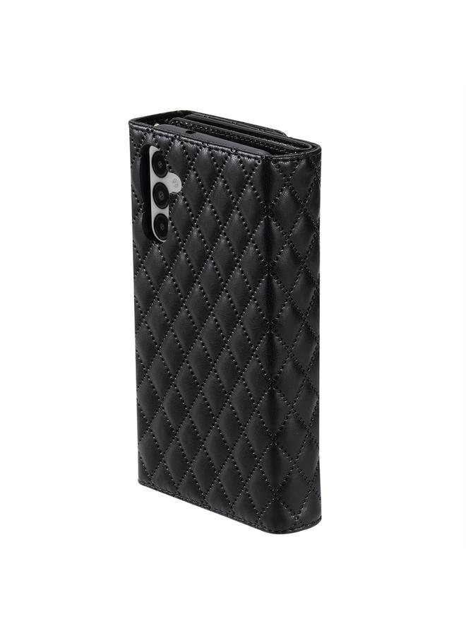 اس-توب جراب لهاتف Samsung Galaxy S23 FE 5G بسحاب ومحفظة متعددة البطاقات، جراب هاتف جلدي معيني الشكل - Image 3