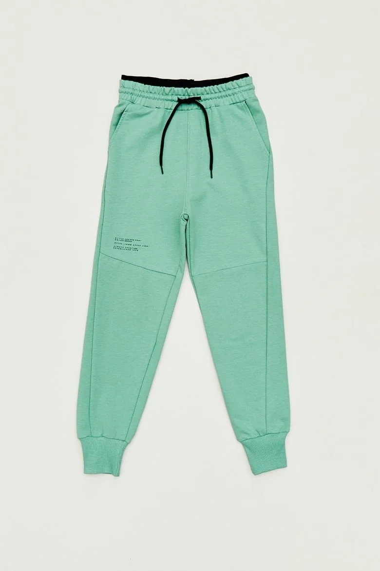 FullaModa Text Printed Girls' Sweatpants with Lace Waist