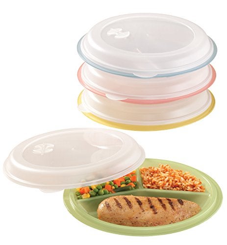 Miles Kimball Divided Plates And Food Storage Containers Set Of 4