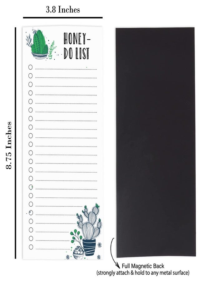 Inkdotpot Pack of 6 Funny Magnetic Dry Erase List For Fridge, Wipe Clean w/NoStain, Quick Notes Shopping & Grocery List Whiteboard for Fridge, 8.75" x 3.8"(Cactus) - Image 2