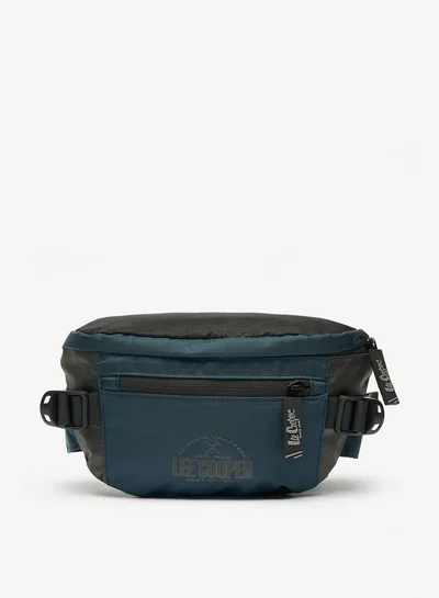 Lee Cooper Men's Logo Print Waist Bag with Zip Closure