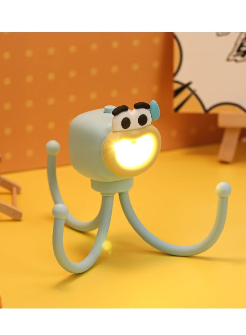 SYOSI Mini LED Desk Lamp Cute Desk Table Night Light, Nursery Night Light, LED Table Lamp Bedside Lamp with Button, Cute Octopuses Small Lamp Night Light for Kid's Bedrooms, Living Room - Image 1