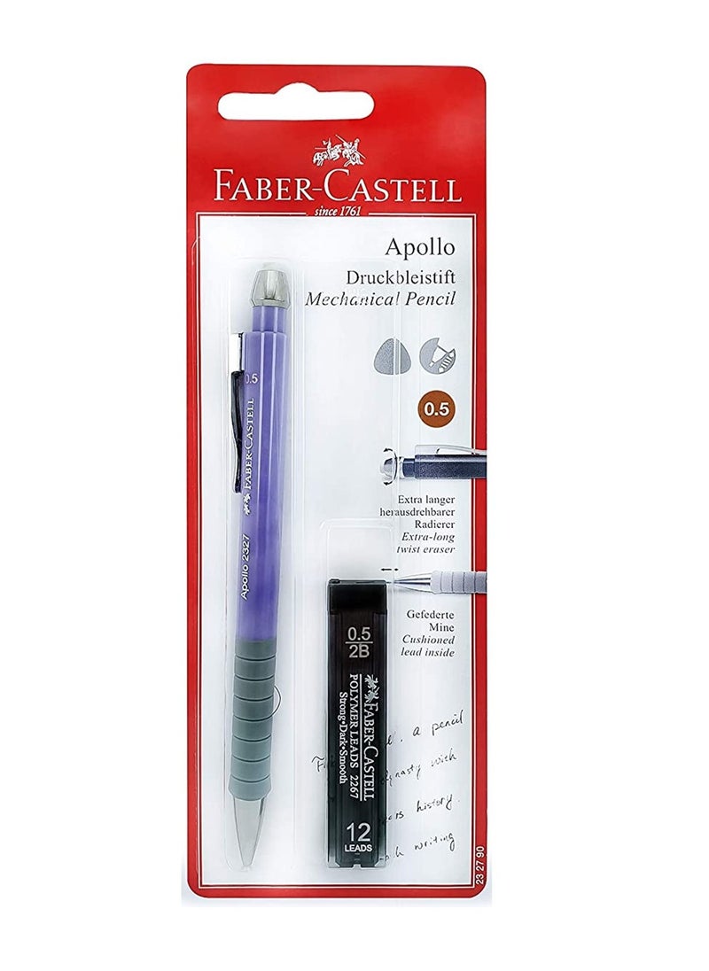 FABER-CASTELL - 0.5mm Tip Mechanical Pencil A Pack of Leads Assorted Colours - Image 1