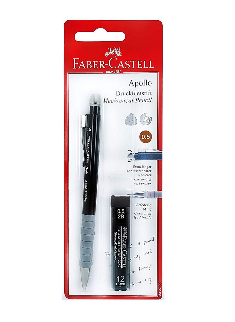 FABER-CASTELL - 0.5mm Tip Mechanical Pencil A Pack of Leads Assorted Colours - Image 1