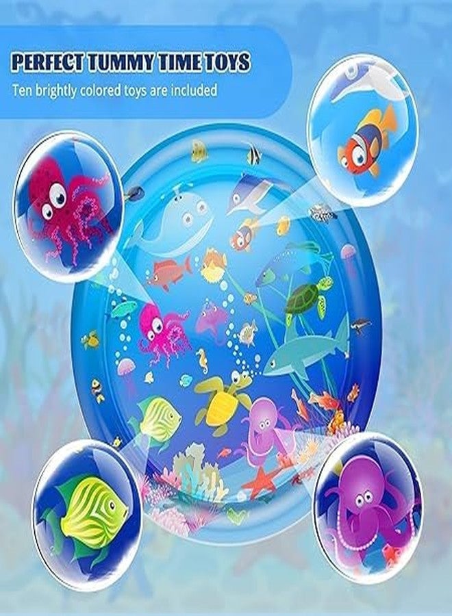 Vibevessel Tummy Time Water Mat Inflatable Round Shape Baby Water Play Mat for Babies and Toddlers Baby for 3 to 24 Months (100 cm Dimeter) - Image 5