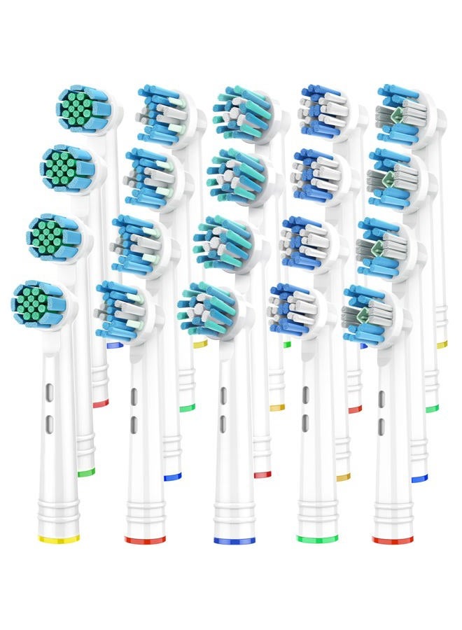 Waybesty Brush Heads Replacement Compatiable for Oral b Barun,Electric Toothbrush Heads with Dupont Bristles Contain Precision,Floss,Cross,3D Clean Compatible with Oral-B 7000/Pro 1000/9600/ 5000/3000