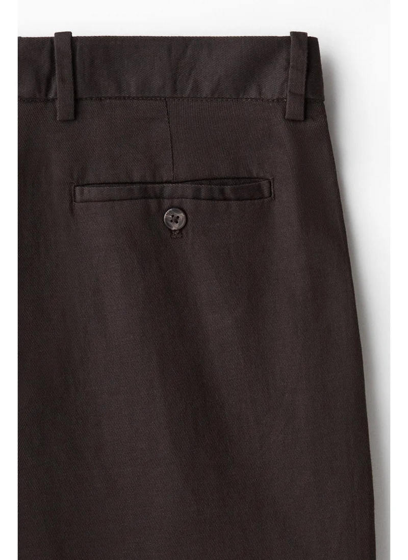 H&M Relaxed Fit linen-blend trousers