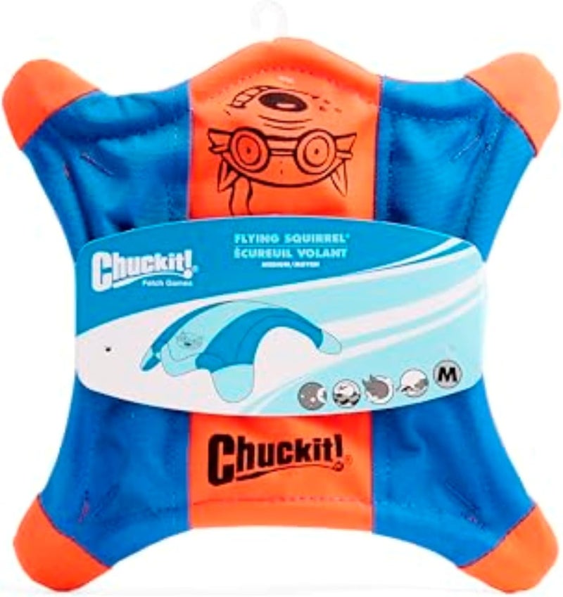 Chuckit! Flying Squirrel Spinning Dog Toy for Medium Breeds - Large Size in Orange and Blue - Image 2