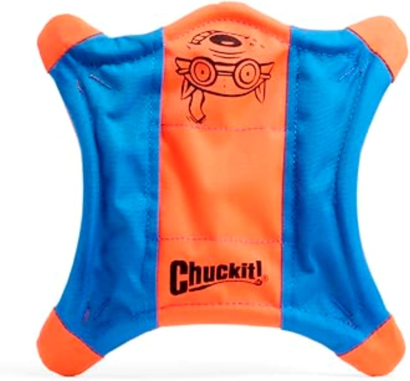 Chuckit! Flying Squirrel Spinning Dog Toy for Medium Breeds - Large Size in Orange and Blue - Image 1