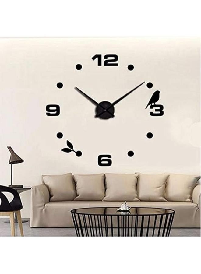 Home Gallery Modern 3D Wall Clock with Bird Detail - Image 2